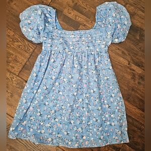 ALLISON KELLY BLUE FLORAL DRESS WOMENS SIZE MEDIUM